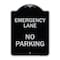 Signmission Emergency Lane No Parking Heavy-Gauge Aluminum Architectural Sign, 24" x 18", BS-1824-24109 A-DES-BS-1824-24109 - alternate 1